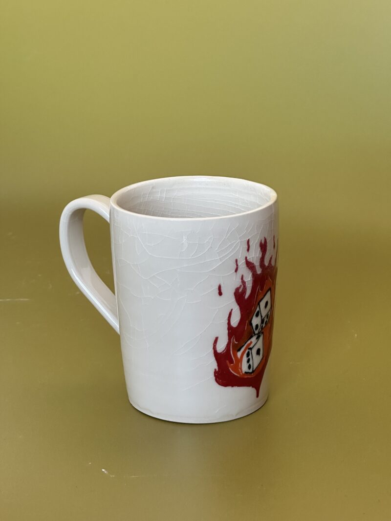 Flaming dice mug - Image 2