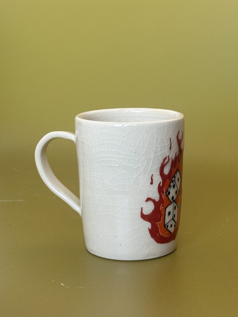 Flaming dice mug - Image 2