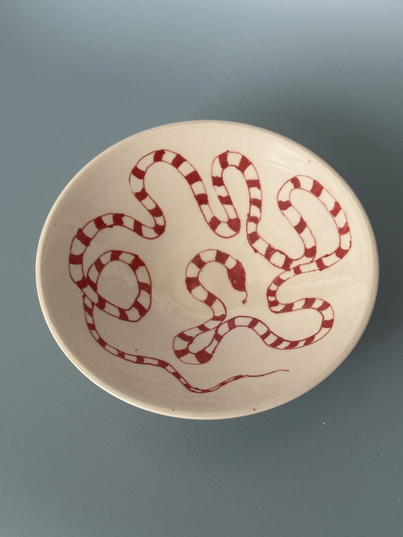 Red snake bowl - Image 2